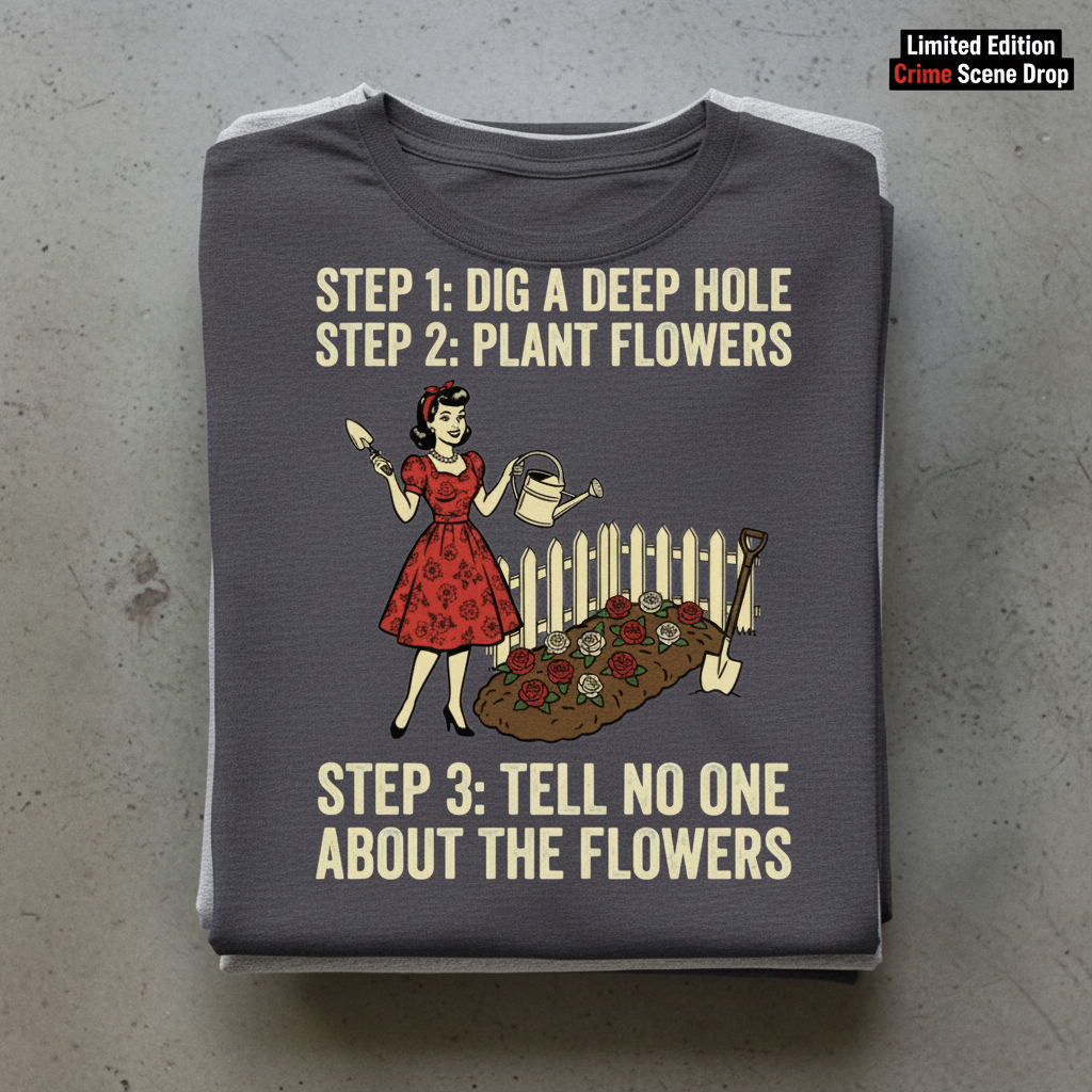 Tell No One About the Flowers T-Shirt_stacked_flatlay