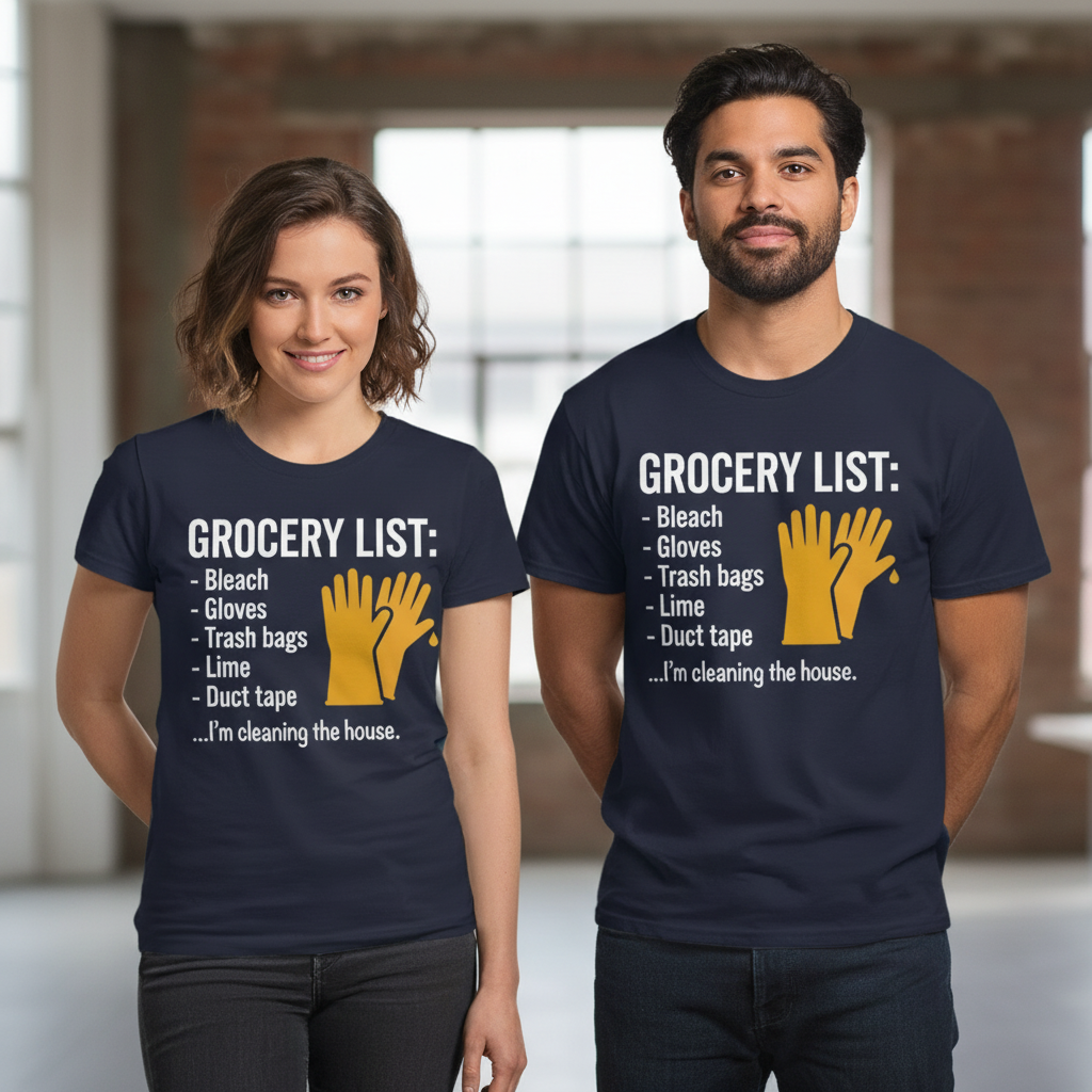 Grocery List Crime Humor T-Shirt_dual_lifestyle