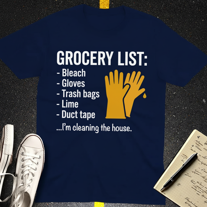 Grocery List Crime Humor T-Shirt_extreme_za