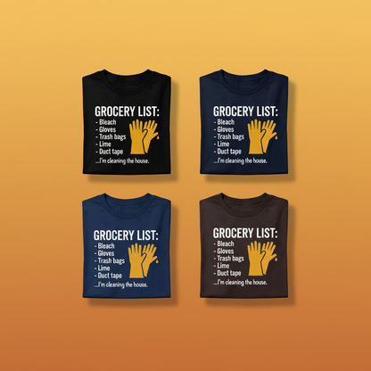Grocery List Crime Humor T-Shirt_6color_grid