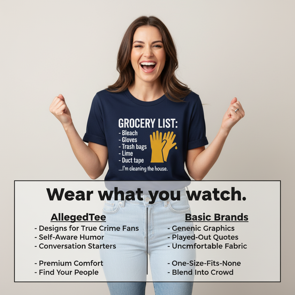 Grocery List Crime Humor T-Shirt_product_table