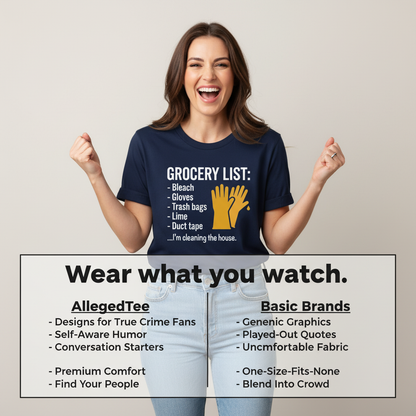 Grocery List Crime Humor T-Shirt_product_table