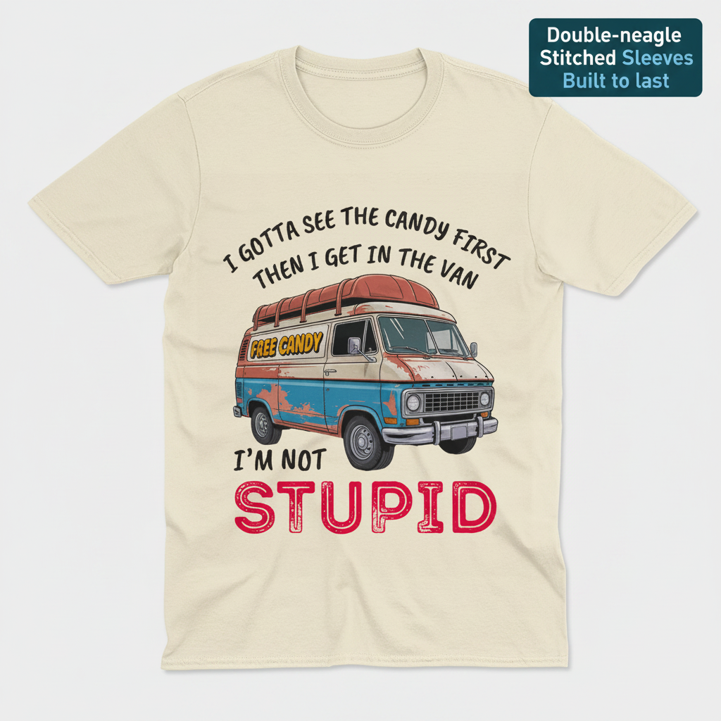 Not Stupid Candy Van T-Shirt_clean