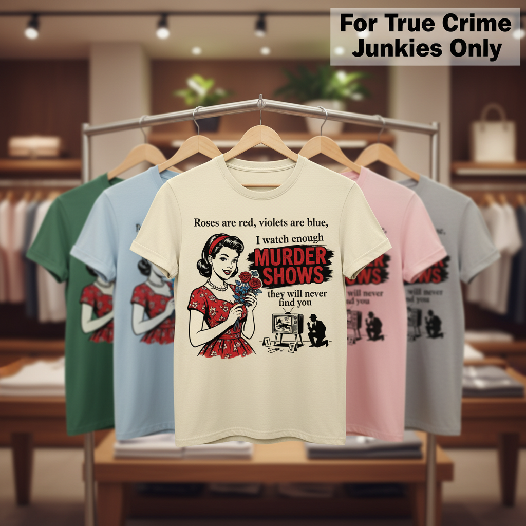 Murder Shows & Roses T-Shirt_boutique_rack