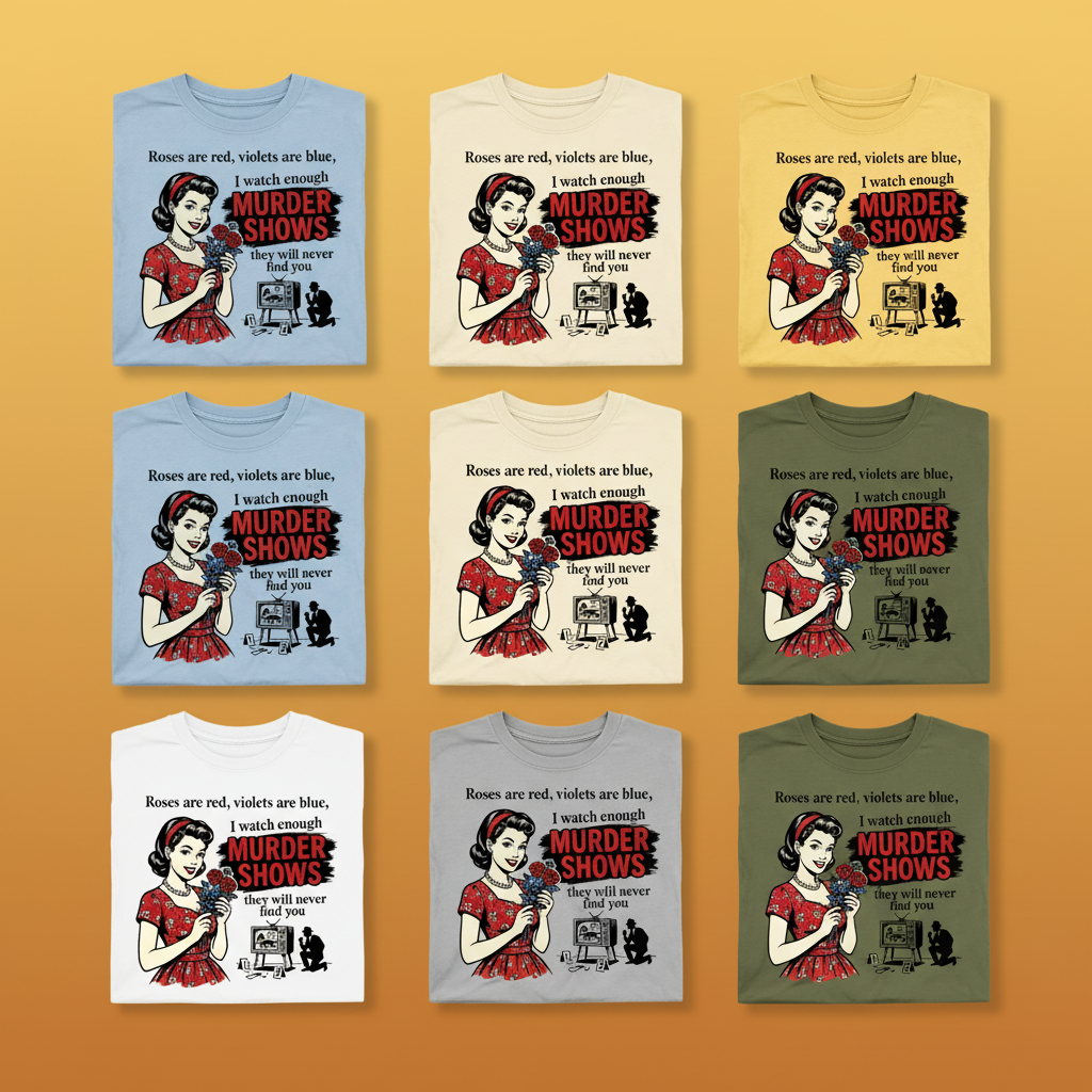 Murder Shows & Roses T-Shirt_6color_grid
