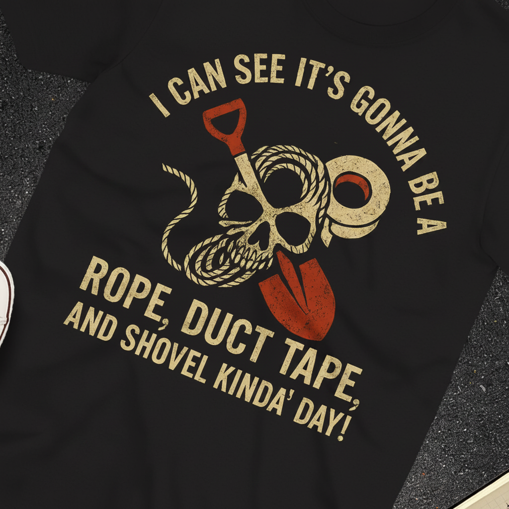 Rope, Duct Tape & Shovel T-Shirt_extreme_za
