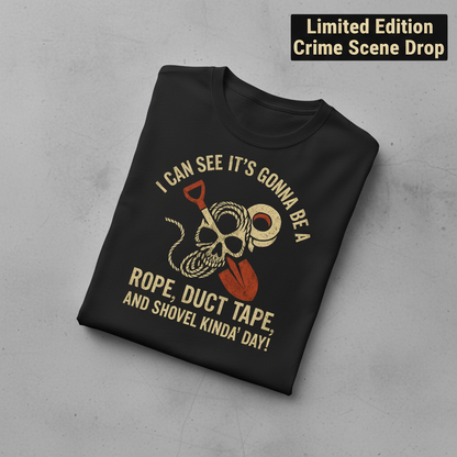 Rope, Duct Tape & Shovel T-Shirt_fold_tilt