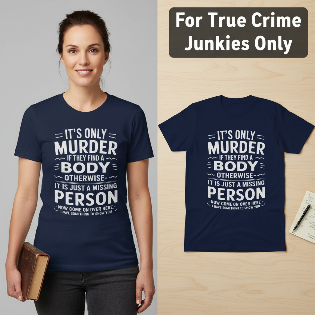 No Body No Crime T-Shirt_model_flat