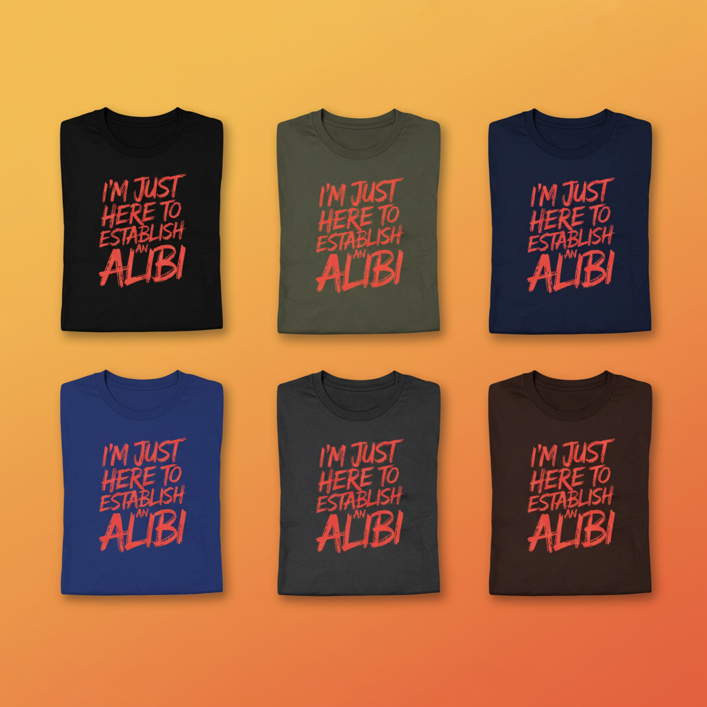 Establish an Alibi T-Shirt_6color_grid