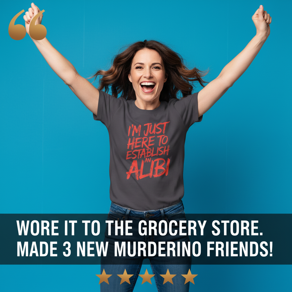 Establish an Alibi T-Shirt_model_testimonial