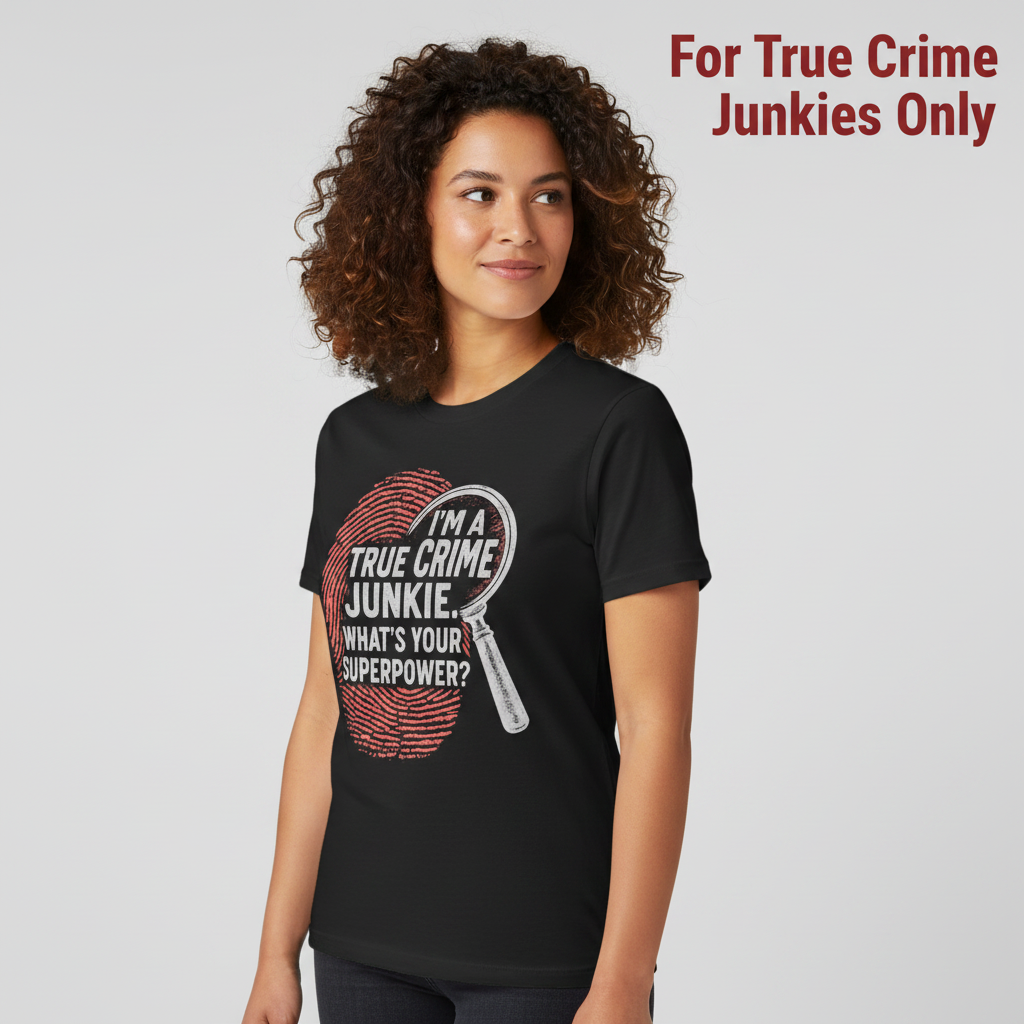 True Crime Junkie Superpower T-Shirt__hero