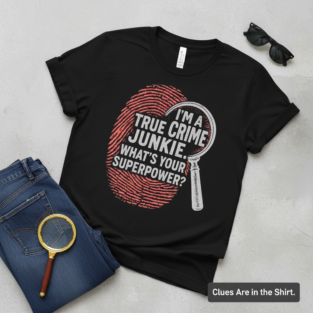True Crime Junkie Superpower T-Shirt__pair