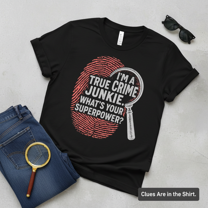 True Crime Junkie Superpower T-Shirt__pair