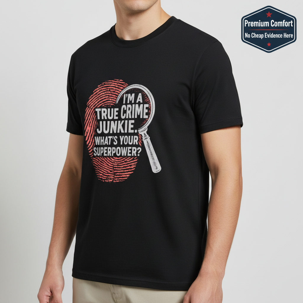 True Crime Junkie Superpower T-Shirt__benefit
