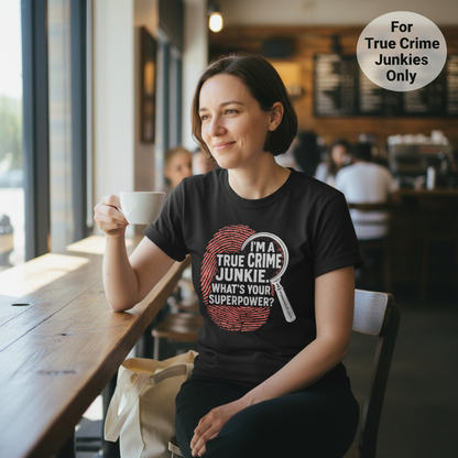 True Crime Junkie Superpower T-Shirt__lifestyle