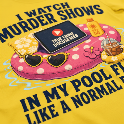 Murder Shows Pool Float T-Shirt__detail