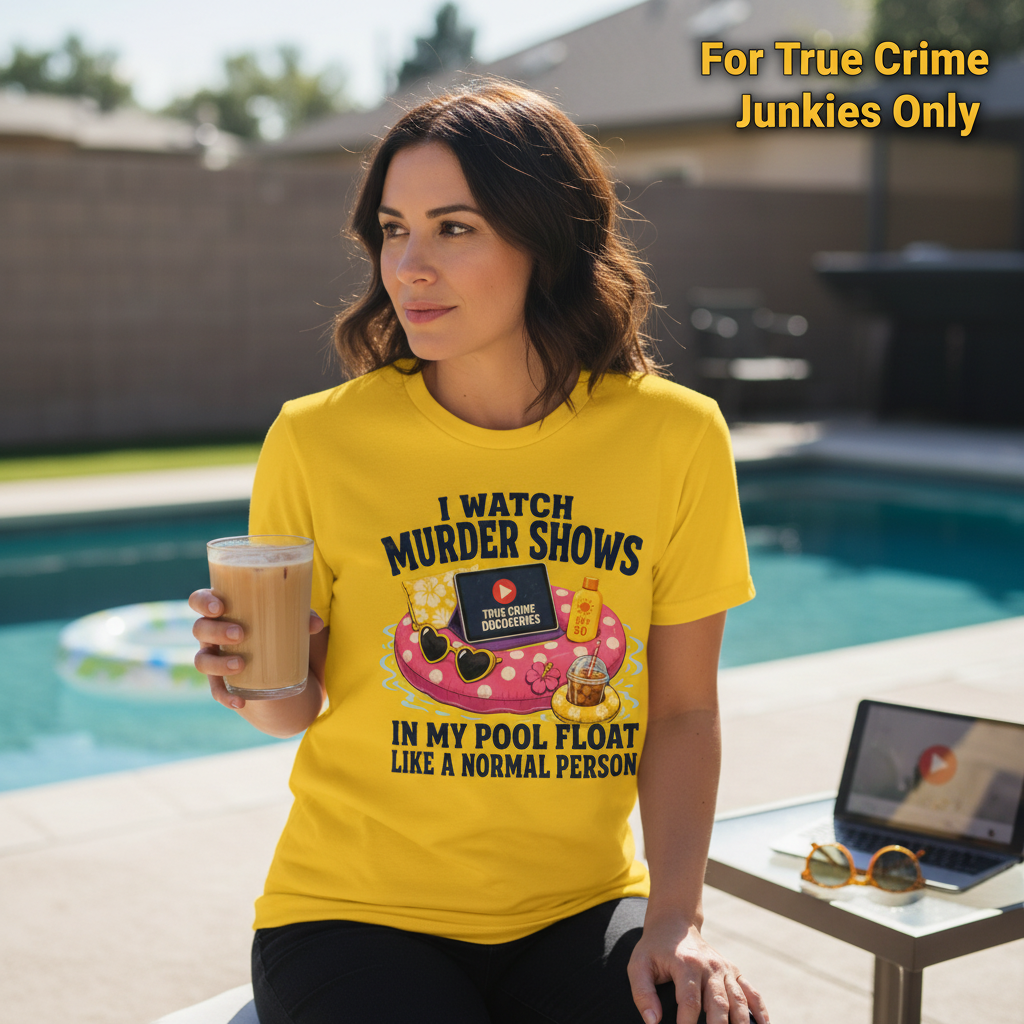 Murder Shows Pool Float T-Shirt__lifestyle