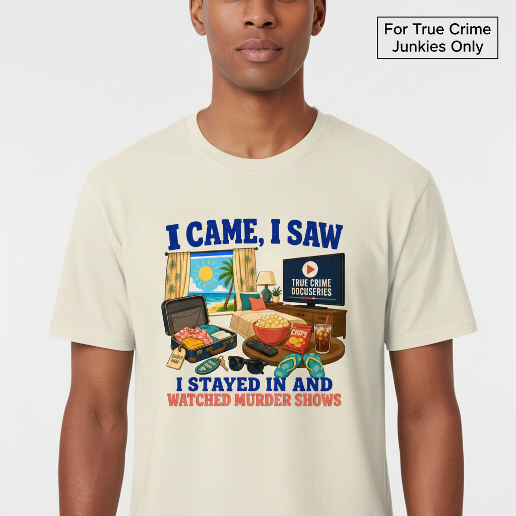 I Stayed In and Watched Murder Shows T-Shirt__hero