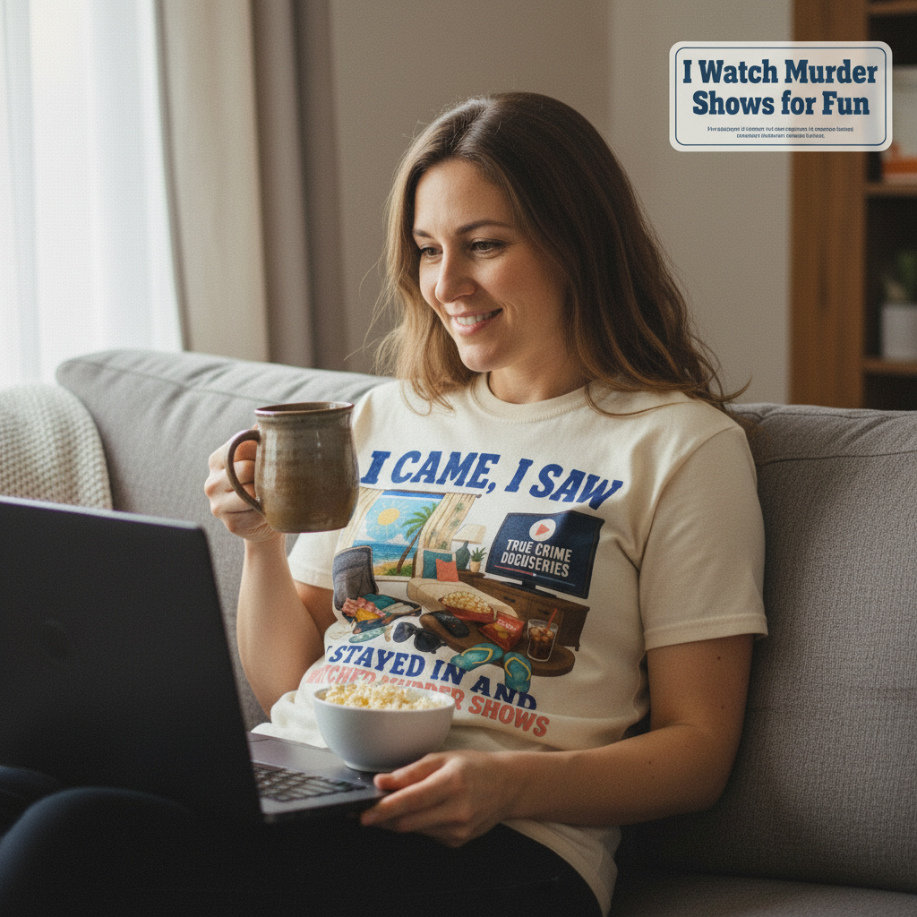 I Stayed In and Watched Murder Shows T-Shirt__use