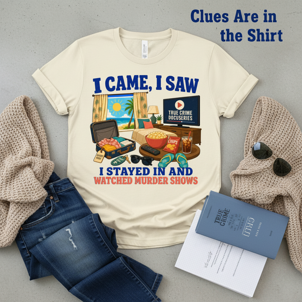 I Stayed In and Watched Murder Shows T-Shirt__pair