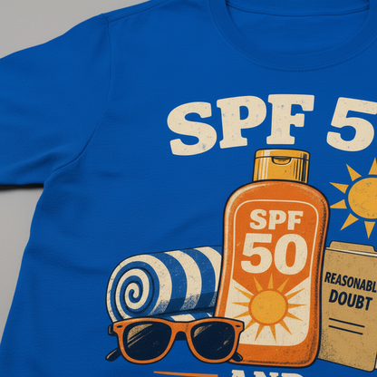 SPF 50 and Reasonable Doubt T-Shirt__detail