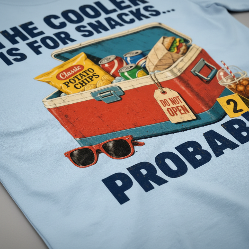 The Cooler Is For Snacks... Probably T-Shirt__detail