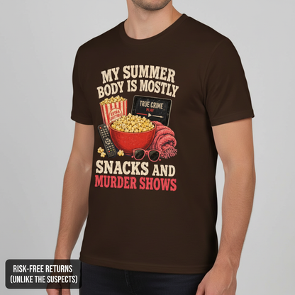 Snacks and Murder Shows T-Shirt__space