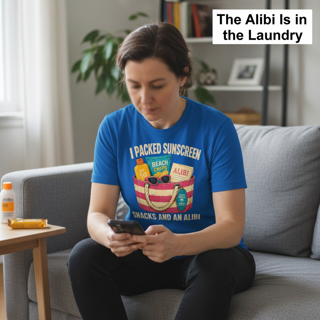 Sunscreen Snacks and an Alibi T-Shirt__use