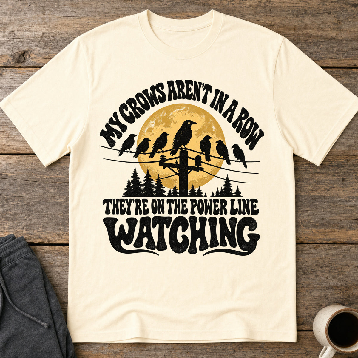 Powerline Watchers T-Shirt — Natural