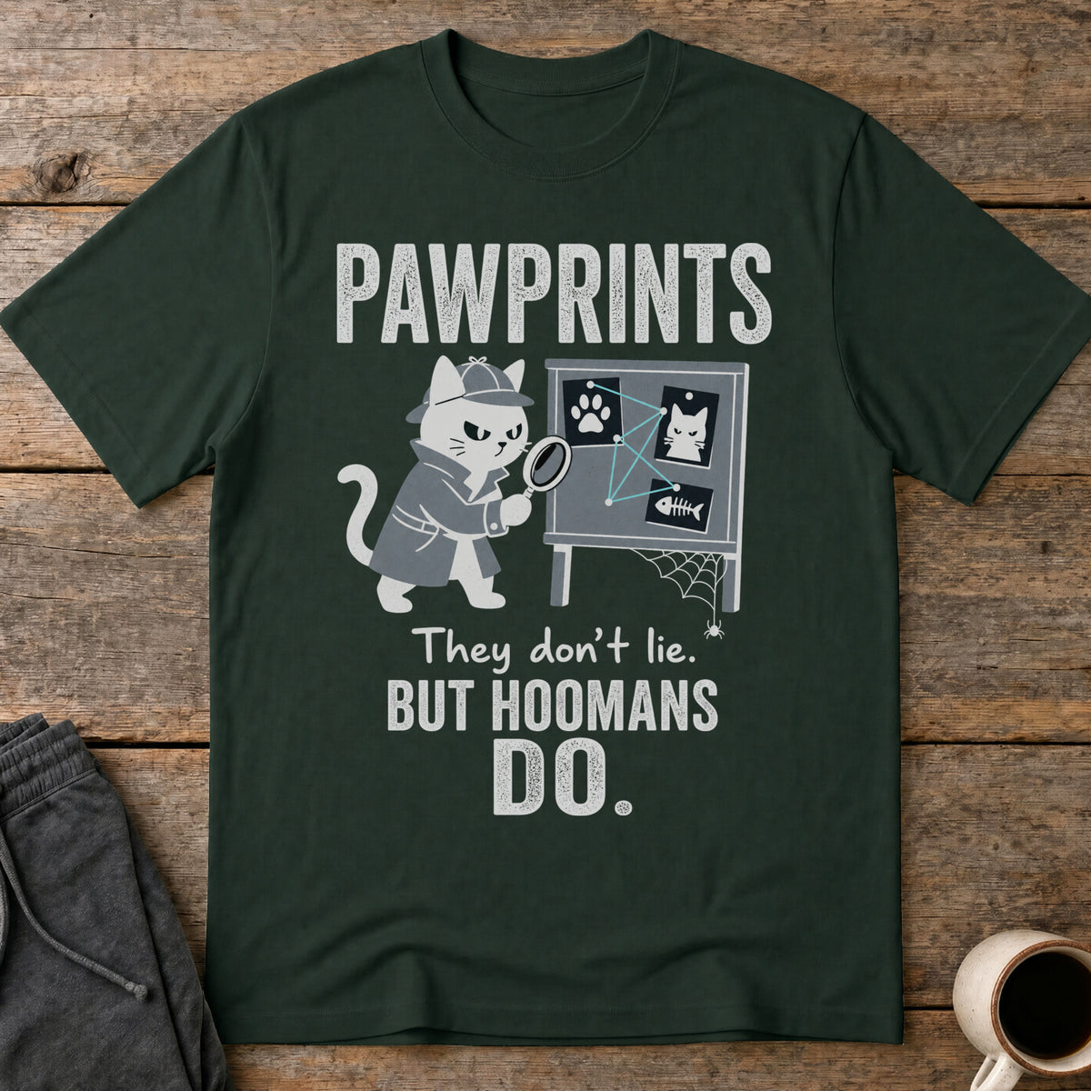 Pawprint Truth T-Shirt — Forest Green