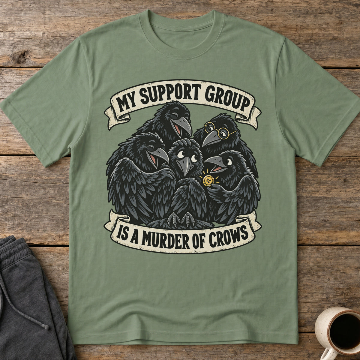 Support Flock T-Shirt — Military Green