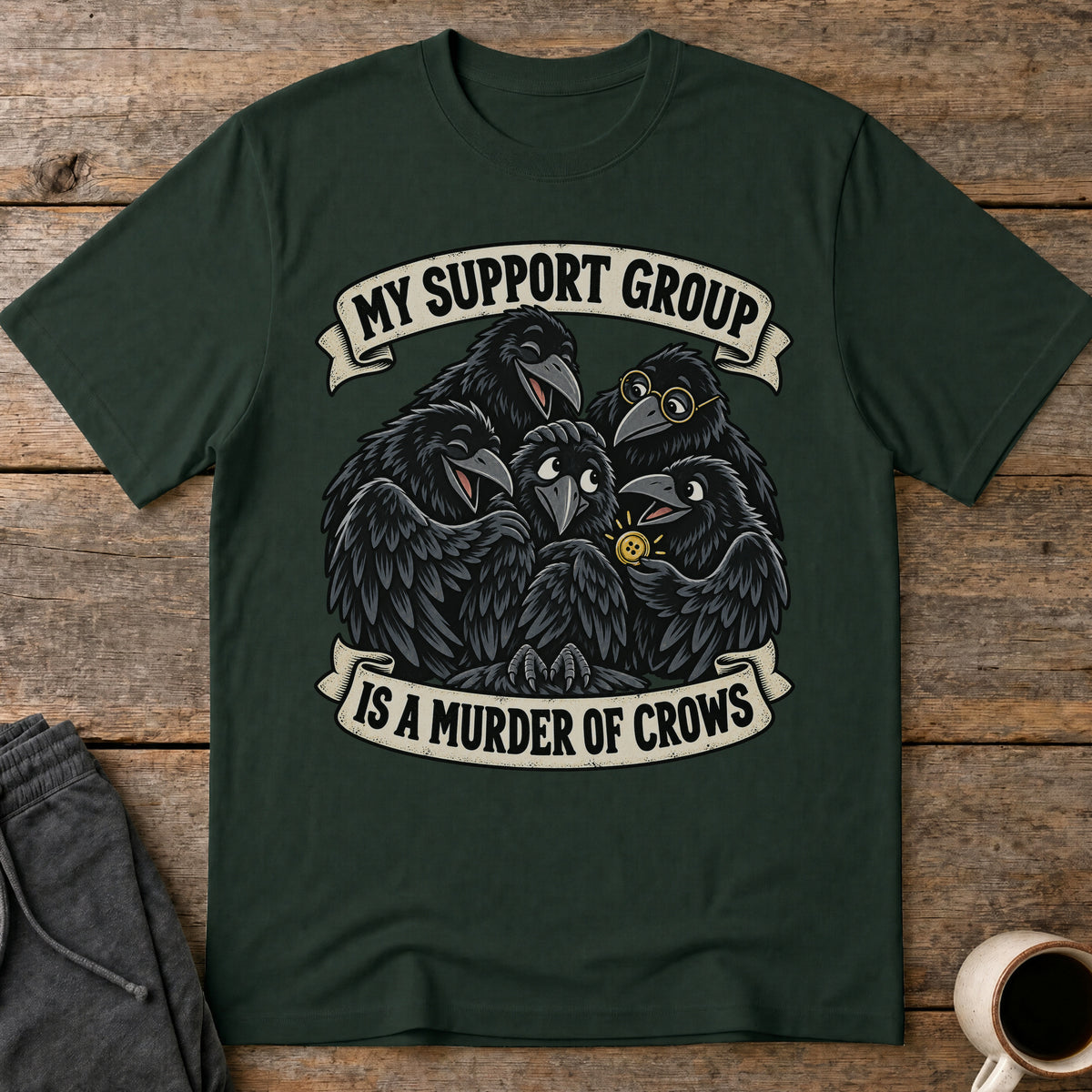 Support Flock T-Shirt — Forest Green