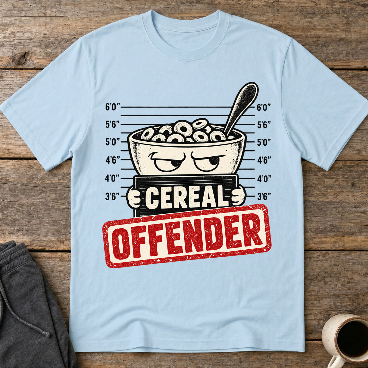Cereal Offender T-Shirt — Light Blue