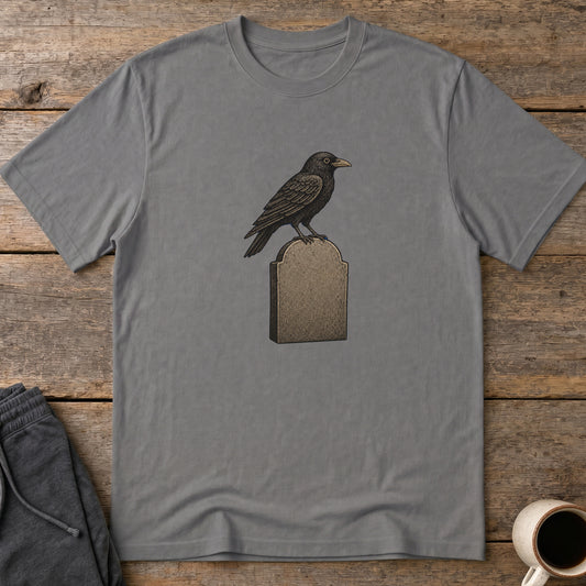 Graveyard Raven T-Shirt — Charcoal