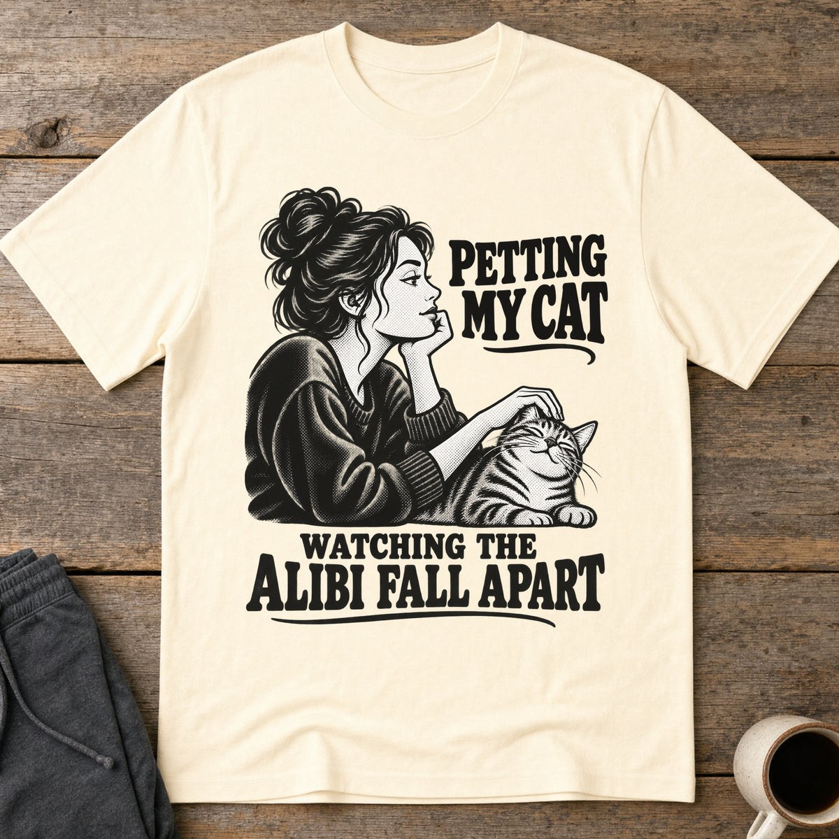Cat and Alibi T-Shirt — Natural