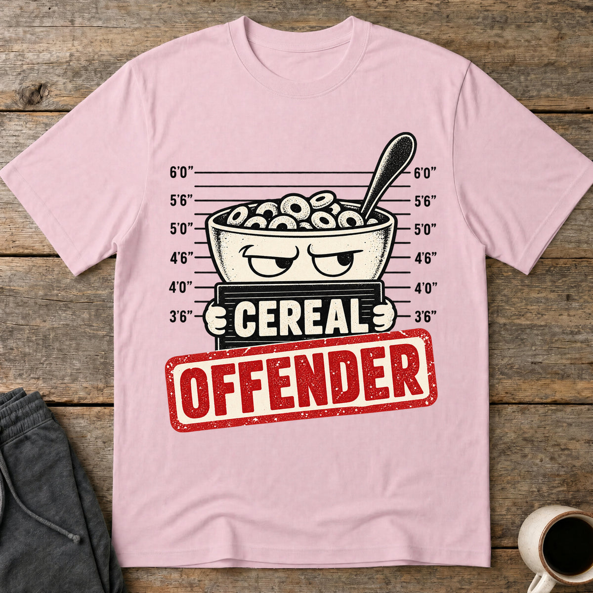 Cereal Offender T-Shirt — Light Pink