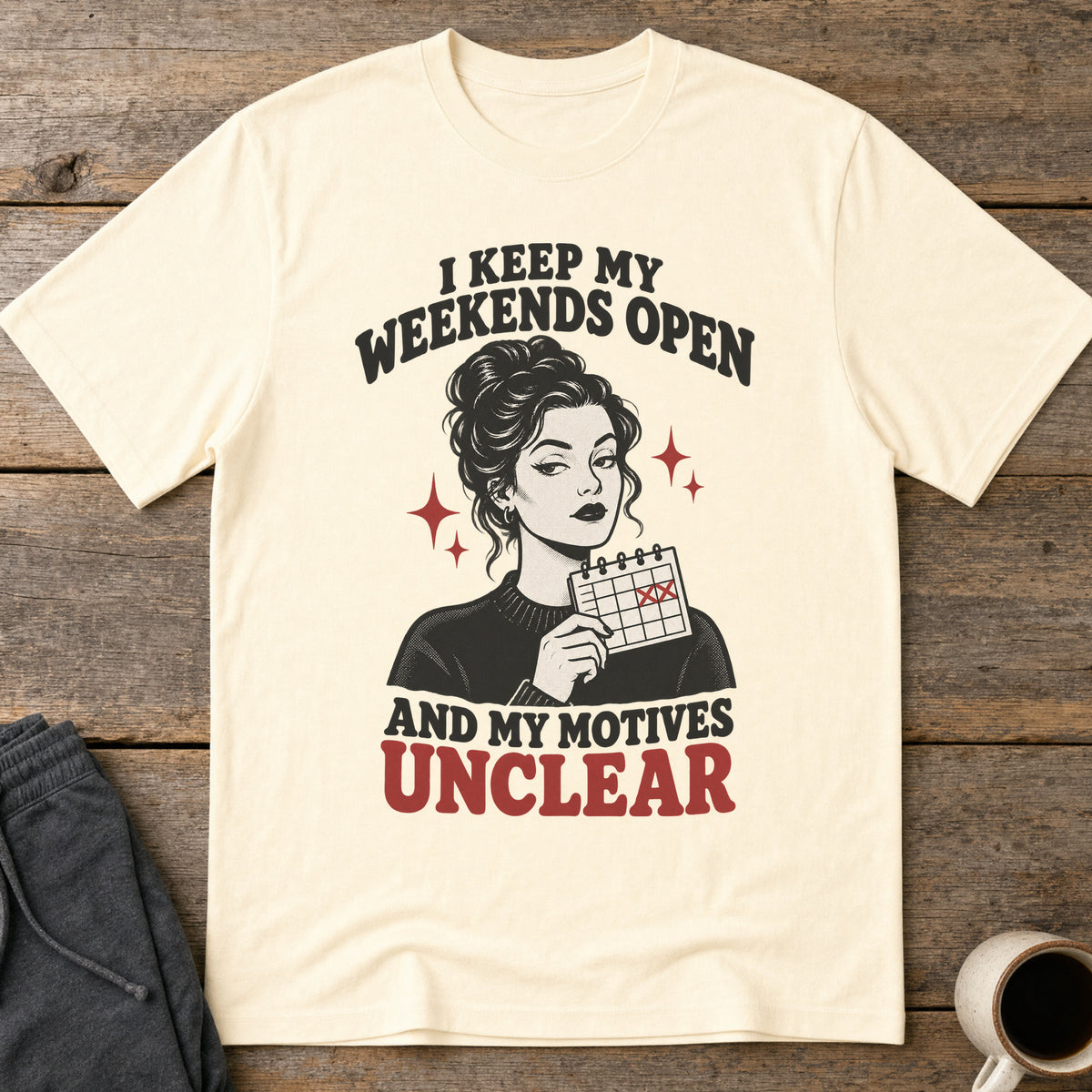 Weekend Motives T-Shirt — Natural