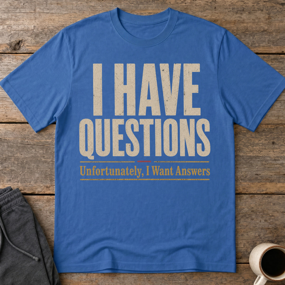 Lingering Questions T-Shirt — Royal