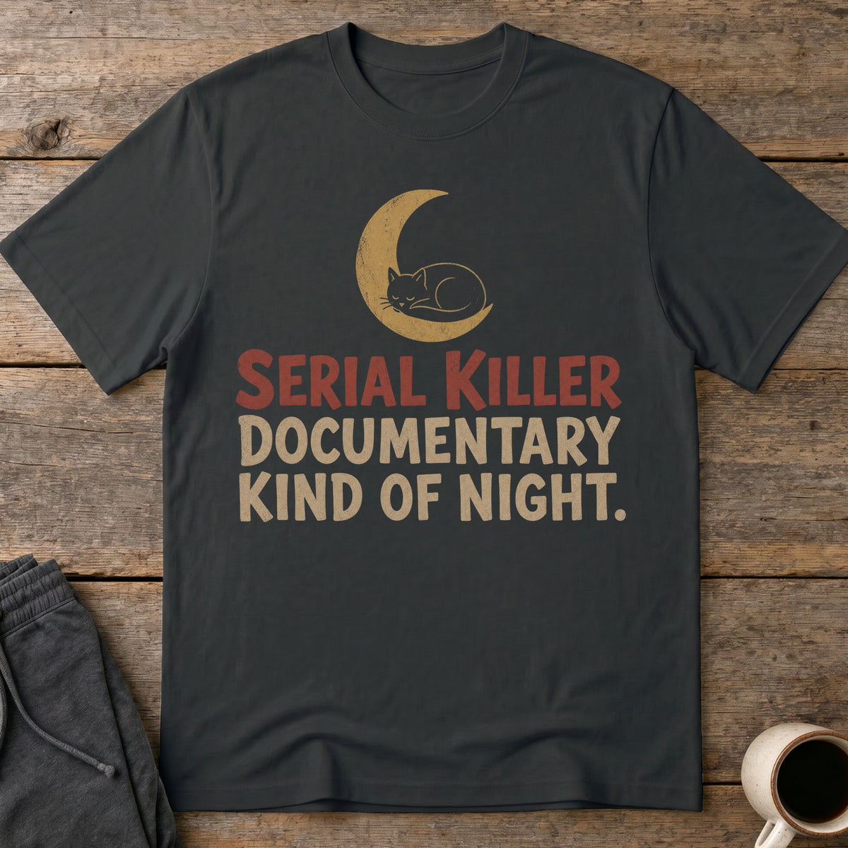 Cozy Doc Night T-Shirt — Black