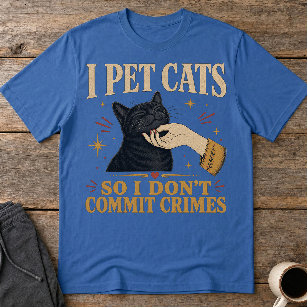 Cats Over Crime T-Shirt — Royal