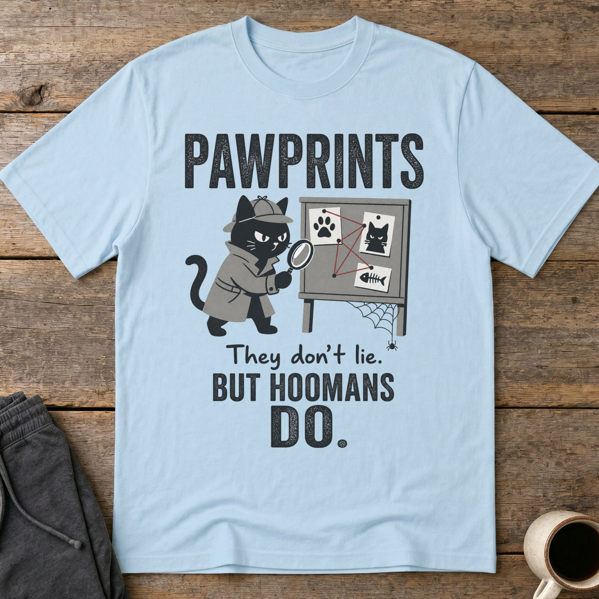 Pawprint Truth T-Shirt — Light Blue