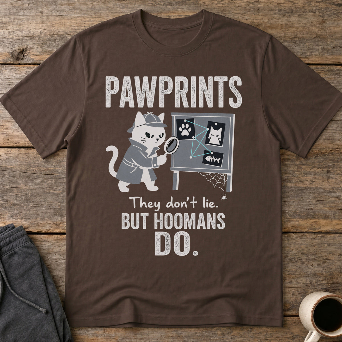 Pawprint Truth T-Shirt — Dark Chocolate