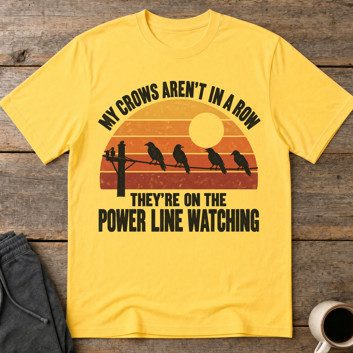 Power Line Flock T-Shirt — Daisy