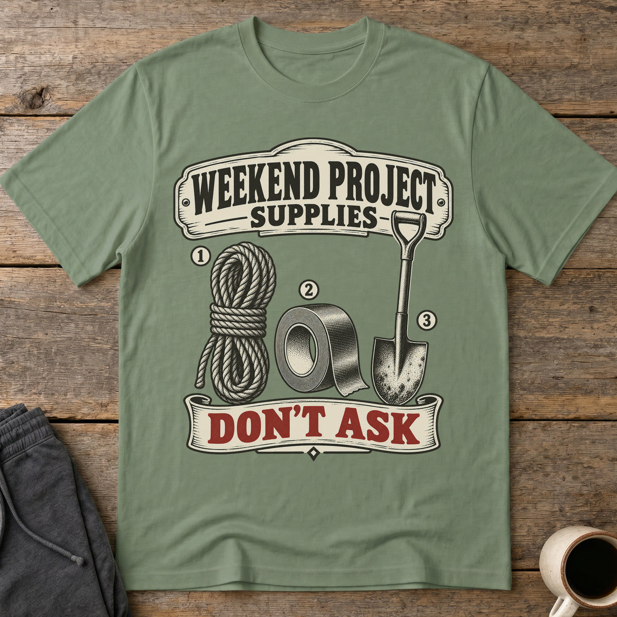 Weekend Project T-Shirt — Military Green