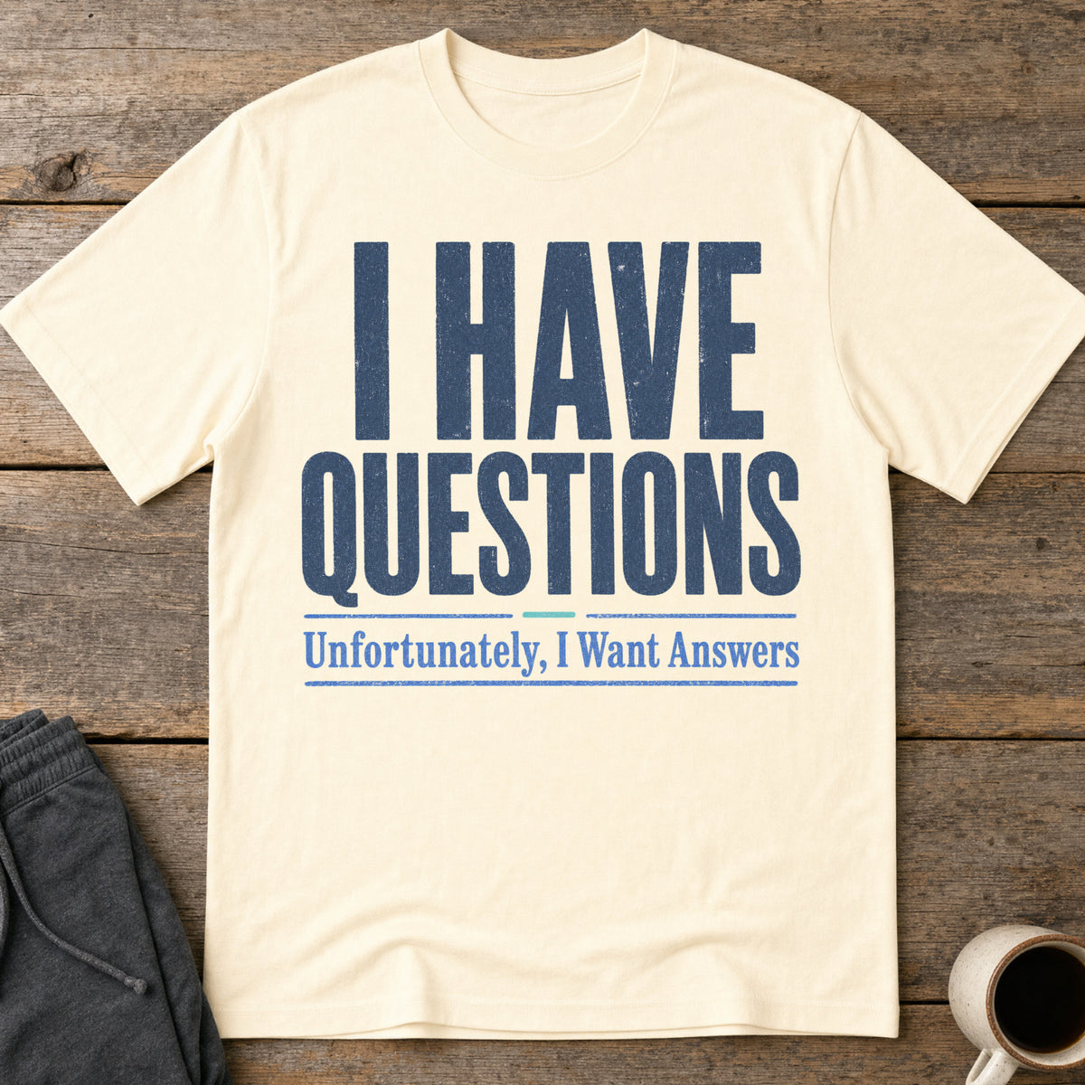 Lingering Questions T-Shirt — Natural