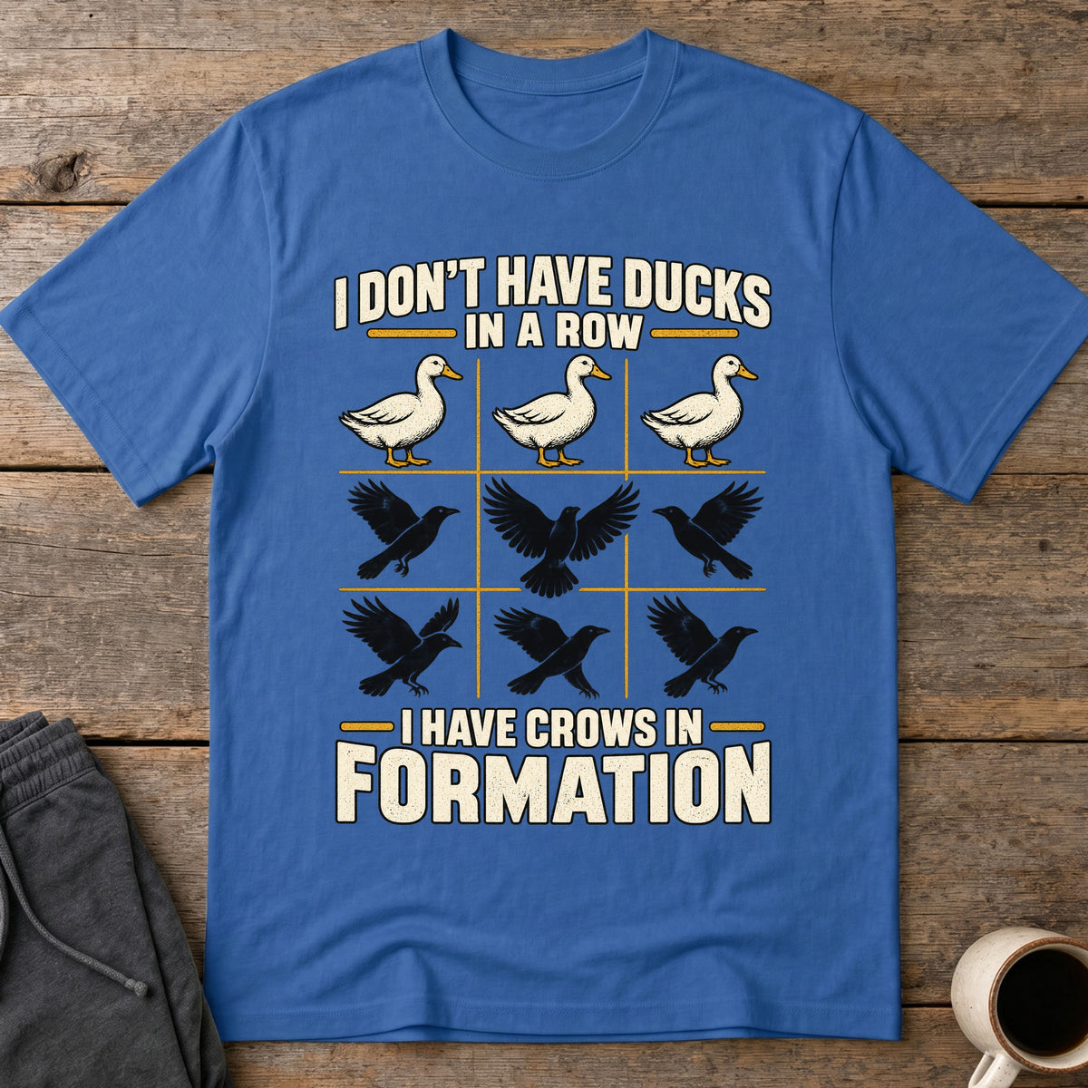 Crows In Formation T-Shirt — Royal