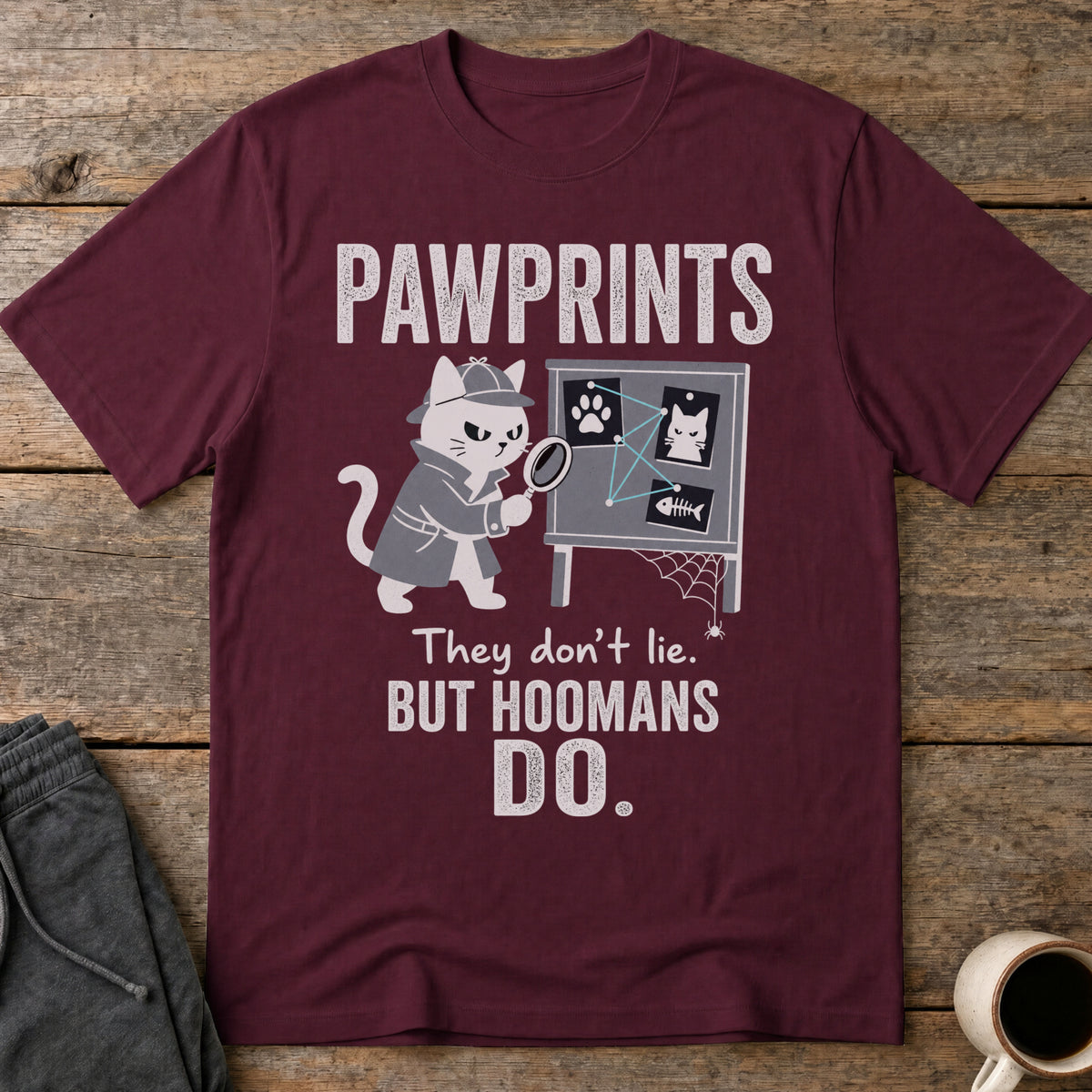 Pawprint Truth T-Shirt — Maroon