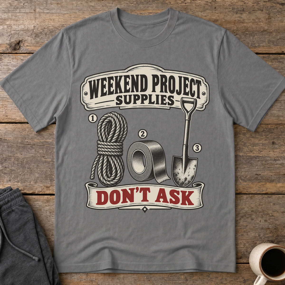 Weekend Project T-Shirt — Charcoal