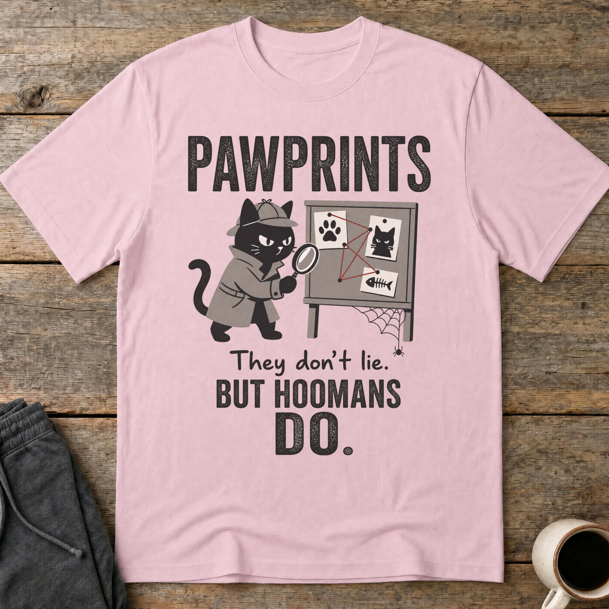 Pawprint Truth T-Shirt — Light Pink