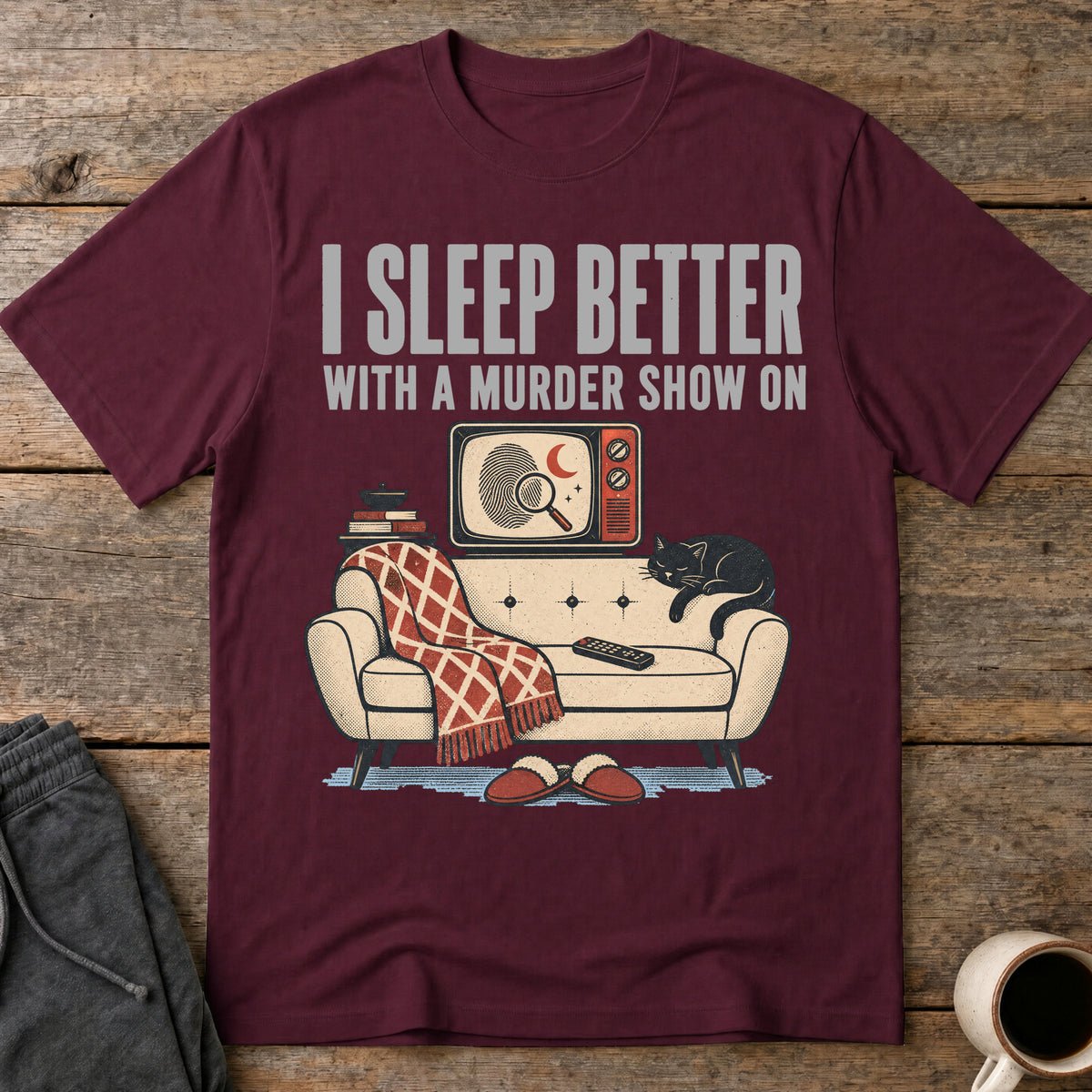 Murder Show Lullaby T-Shirt — Maroon
